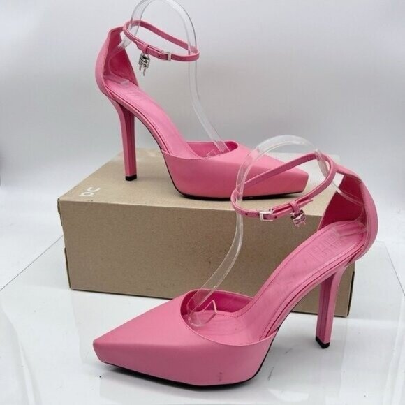 GIVENCHY G-lock LOGO Platform Womens Leather Pump In Bright Pink EU 36.5 $995 - Picture 1 of 13